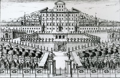 Blick auf die Villa Aldobrandini vom Garten von Alessandro Spechi